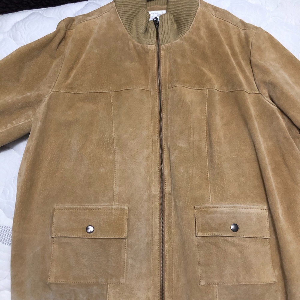 Tan leather jacket